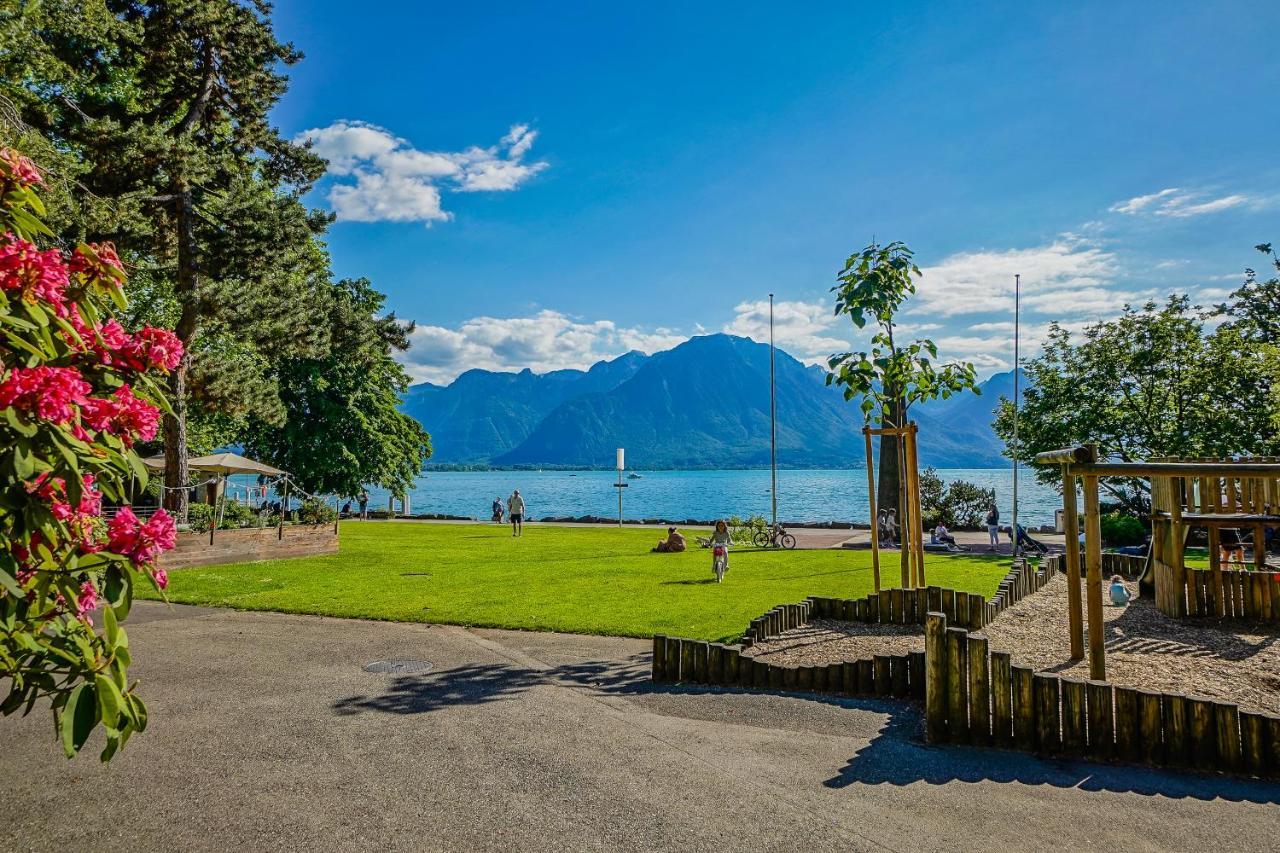 Soft Glam 1-Bedroom Appt - Lake & Mountain View Montreux Esterno foto